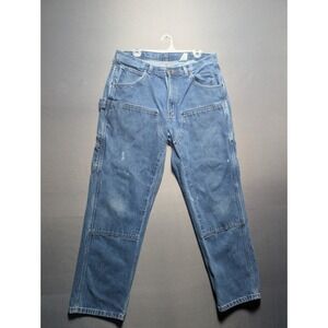Lakin Mckey Carpenter Jeans Mens 36x32 Blue Denim Cotton Straight Leg Workwear